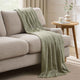 Super Soft Marled Tassel Sofa Throw - Dark Green - DUSK