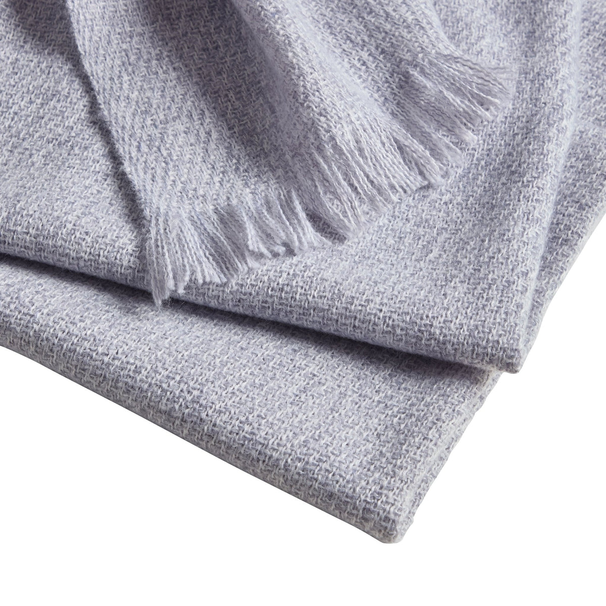Super Soft Marled Tassel Sofa Throw - Light Blue - DUSK