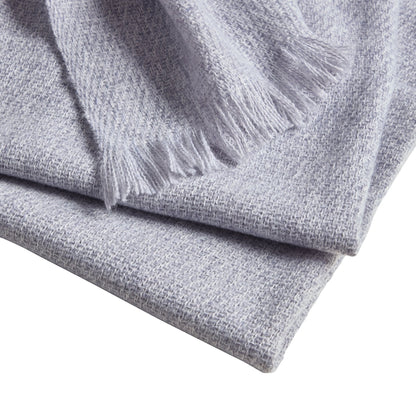 Super Soft Marled Tassel Sofa Throw - Light Blue - DUSK