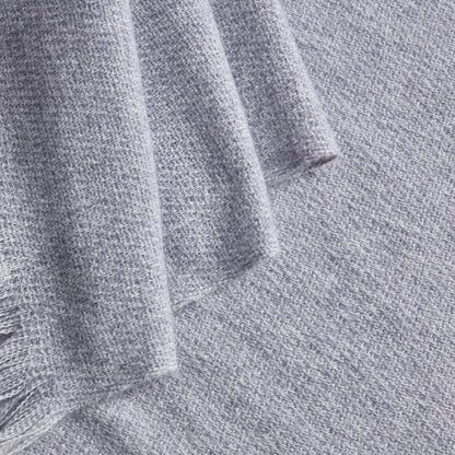 Super Soft Marled Tassel Sofa Throw - Light Blue - DUSK