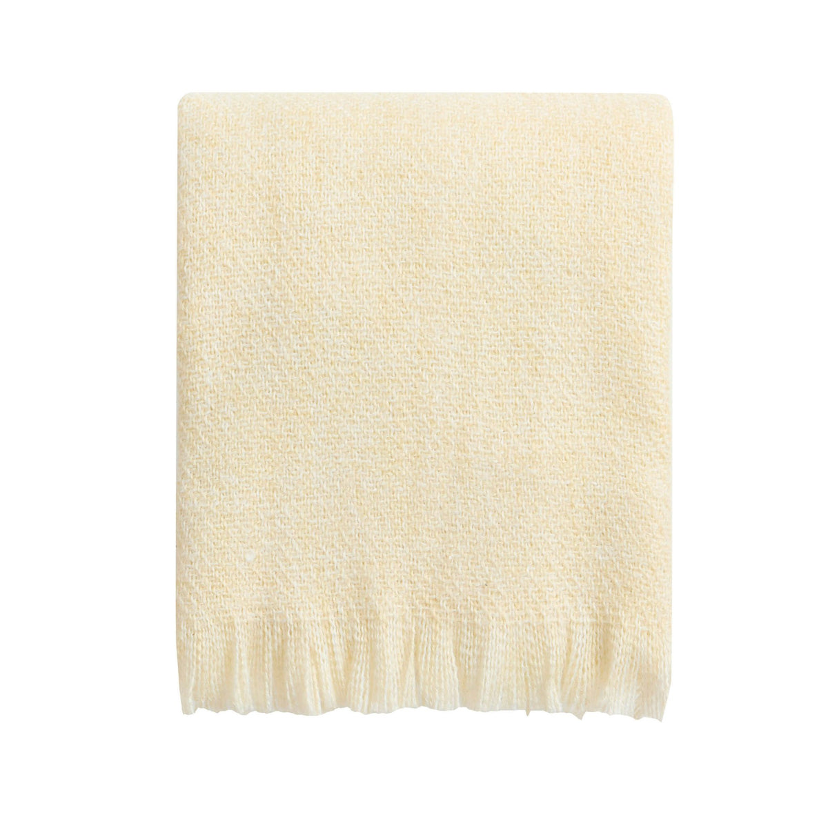 Super Soft Marled Tassel Throw - Butter Yellow - DUSK