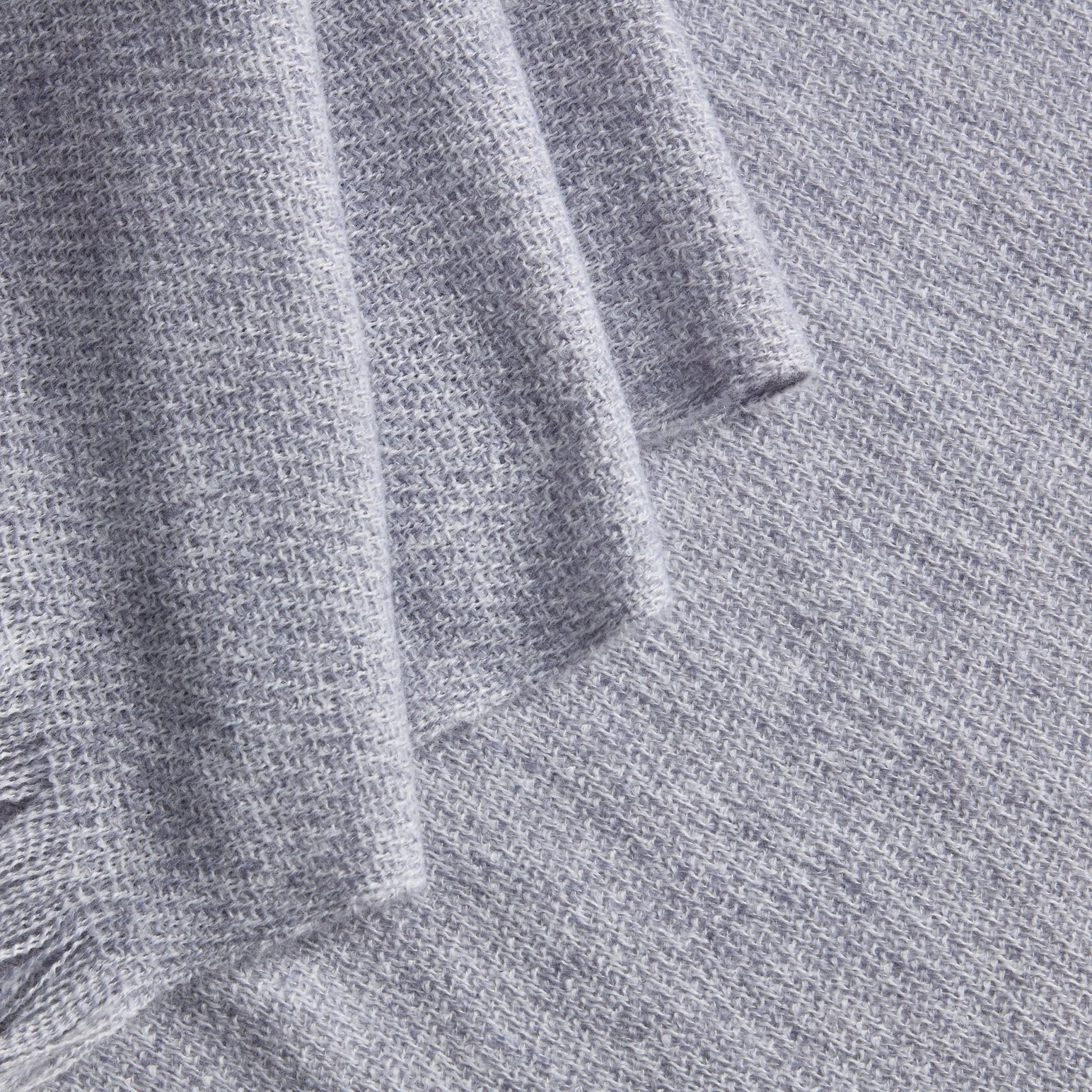 Super Soft Marled Tassel Throw - Light Blue - DUSK
