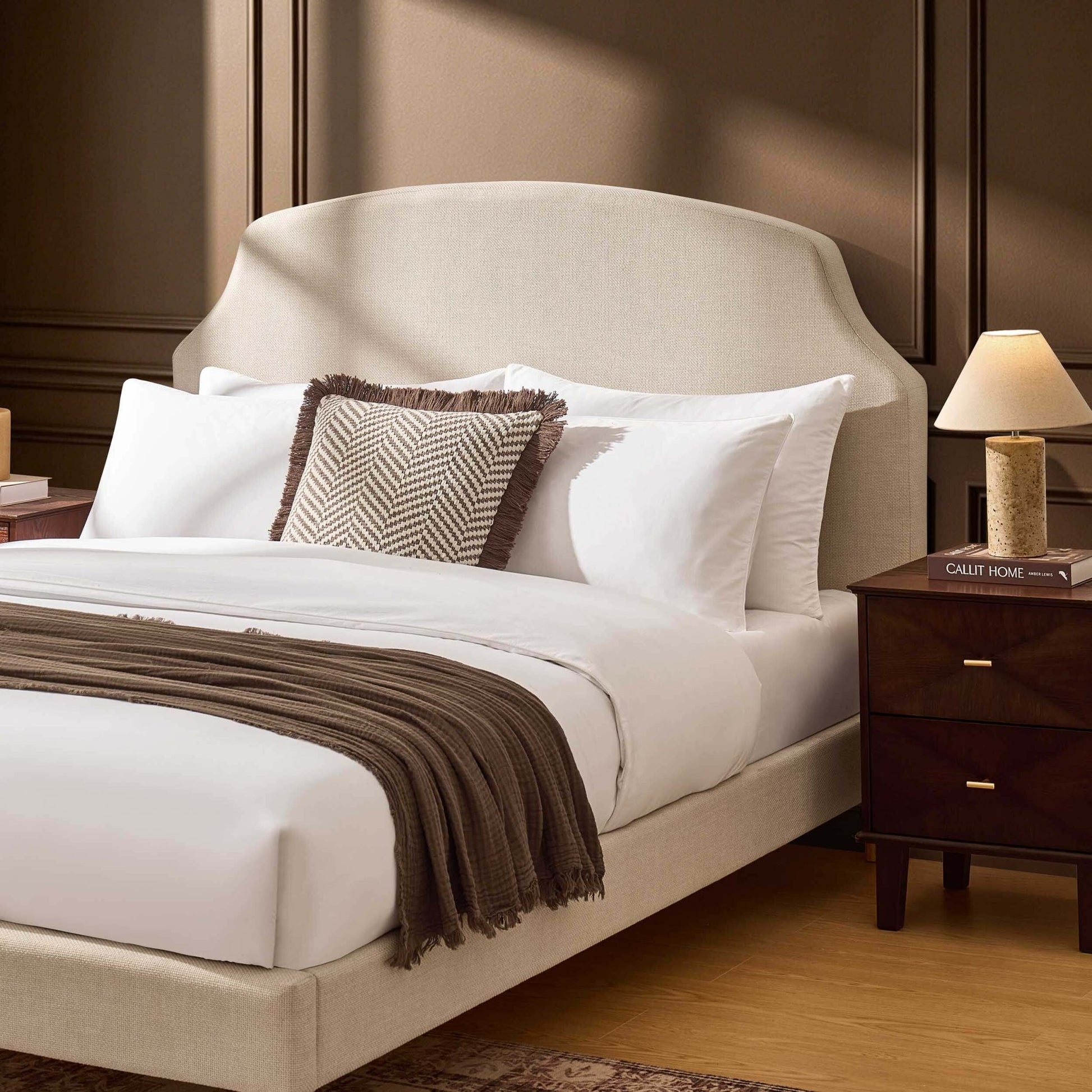 Surrey Bed Frame - Beige - DUSK