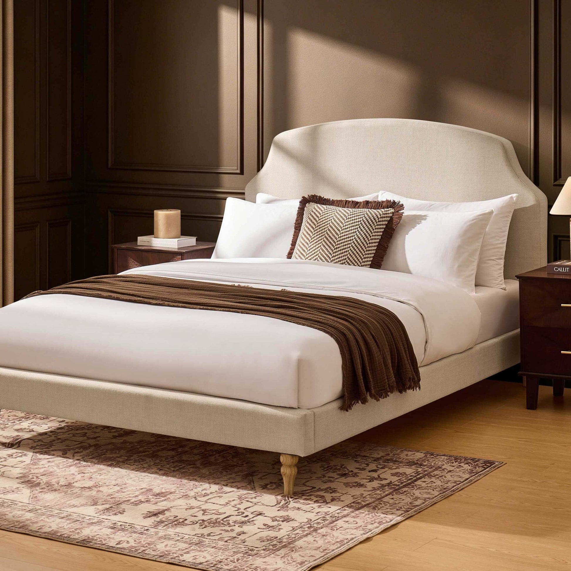 Surrey Bed Frame - Beige - DUSK