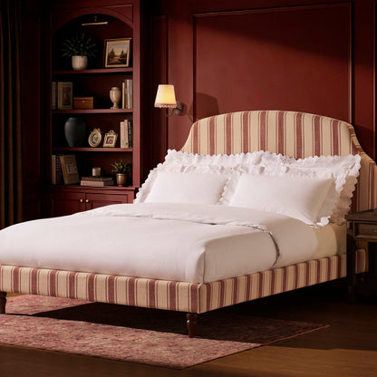 Surrey Bed Frame - Raspberry Stripe - DUSK