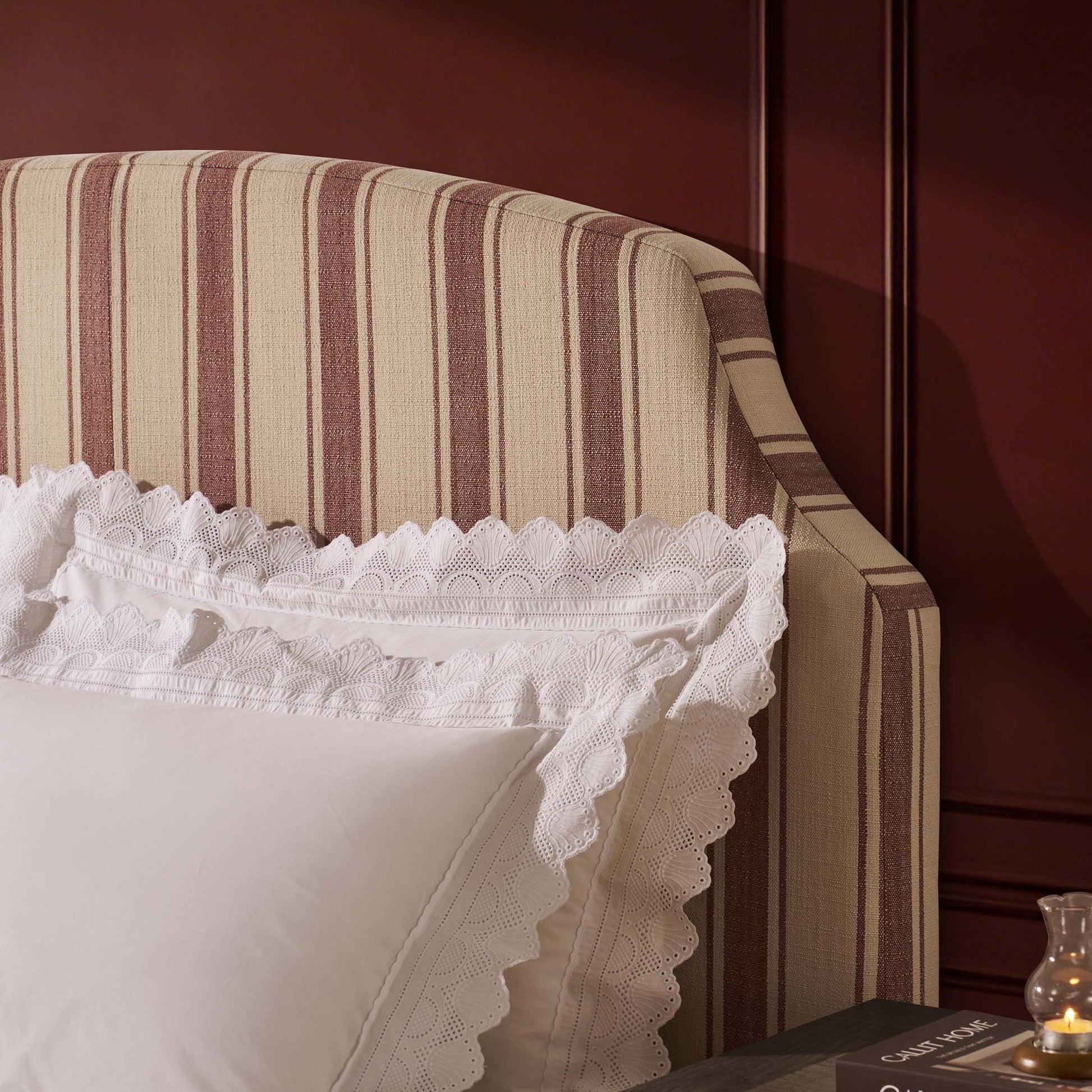 Surrey Bed Frame - Raspberry Stripe - DUSK