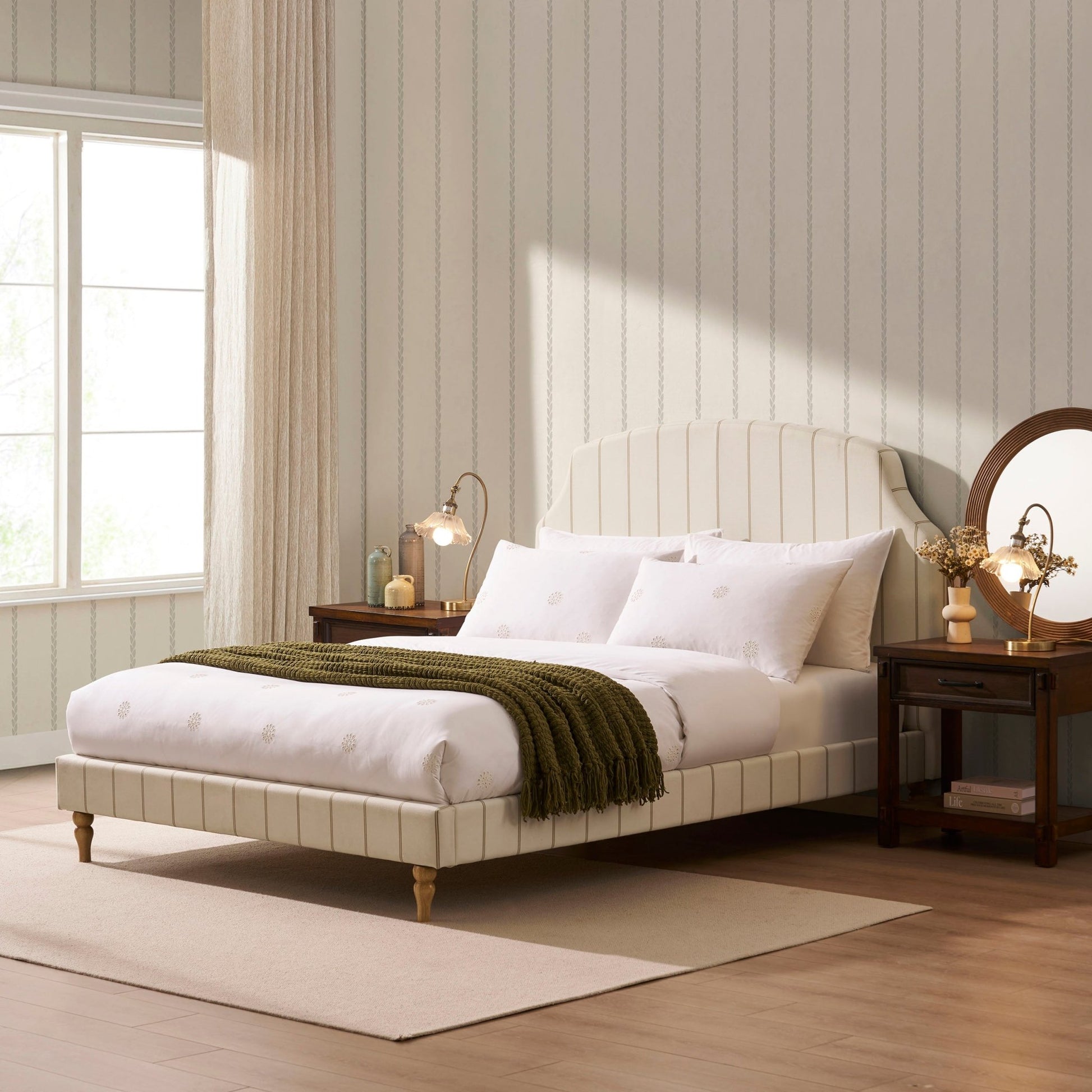 Surrey Bed Frame - Thin Stripe - DUSK