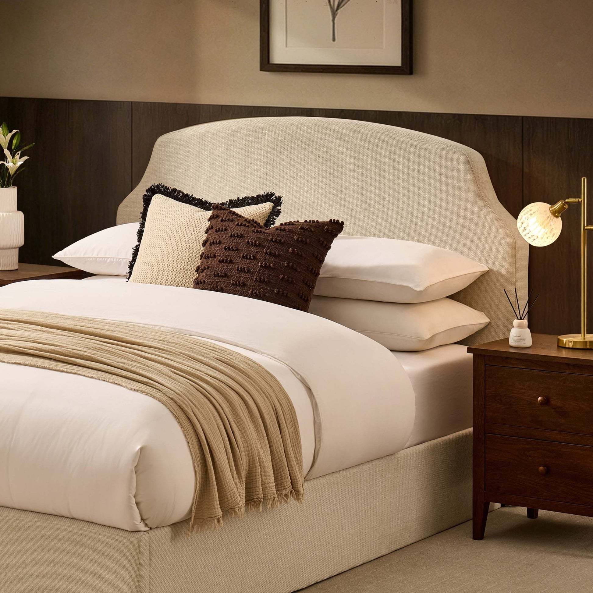 Surrey Ottoman Storage Bed - Beige - DUSK
