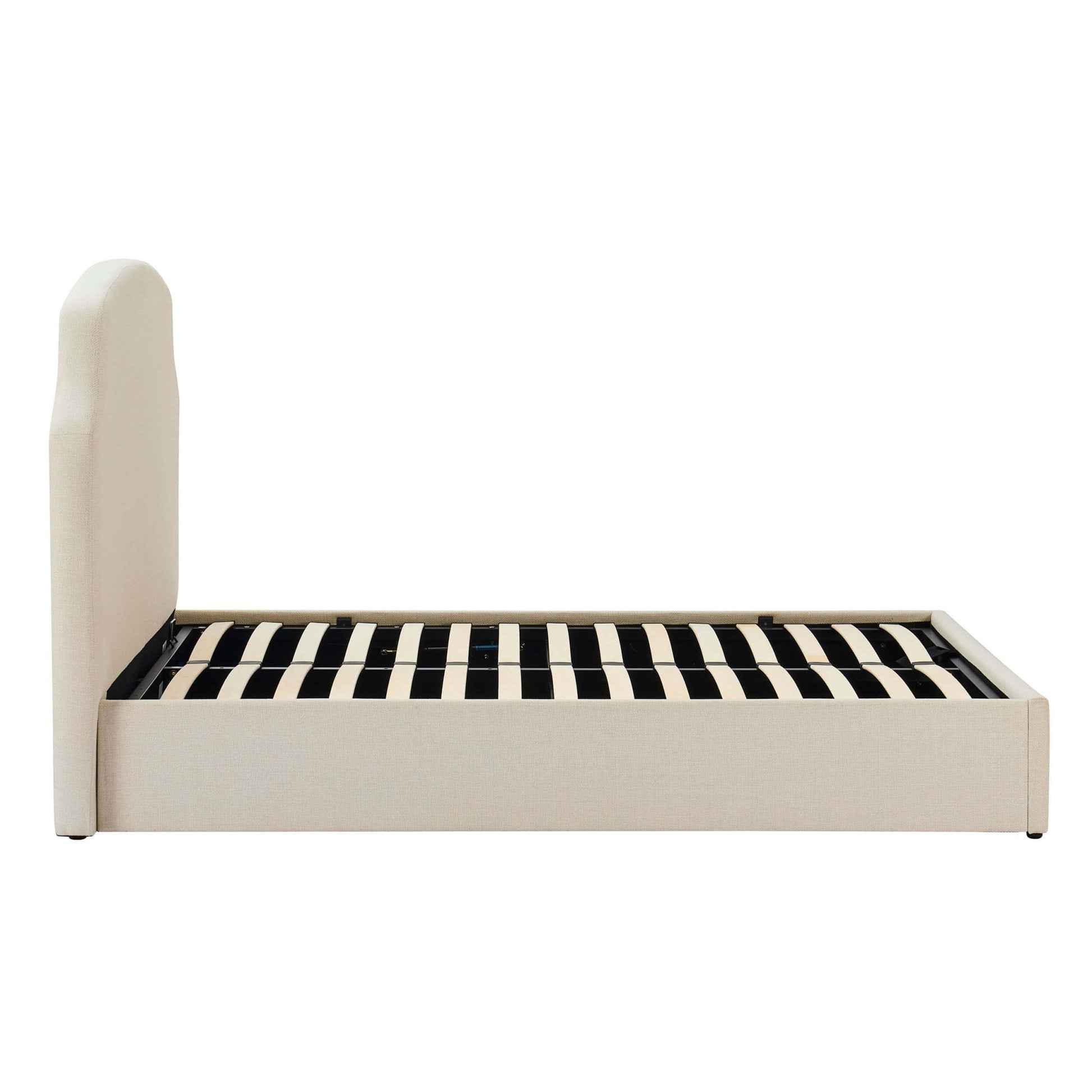 Surrey Ottoman Storage Bed - Beige - DUSK