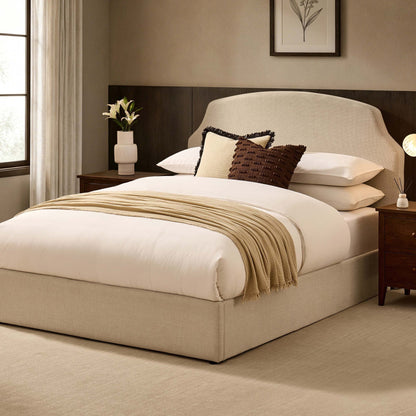 Surrey Ottoman Storage Bed - Beige - DUSK