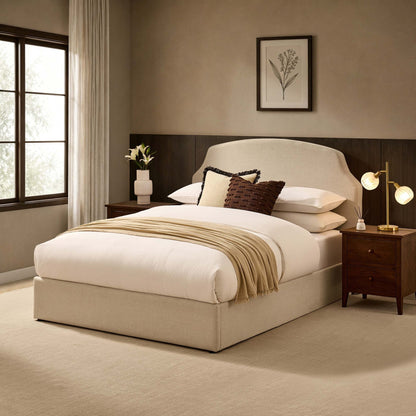Surrey Ottoman Storage Bed - Beige - DUSK