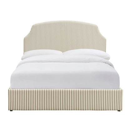 Surrey Ottoman Storage Bed - Sage Stripe - DUSK