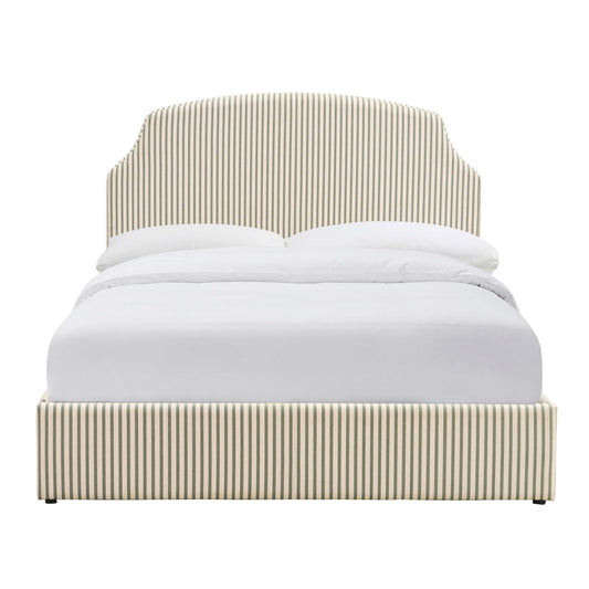 Surrey Ottoman Storage Bed - Sage Stripe - DUSK