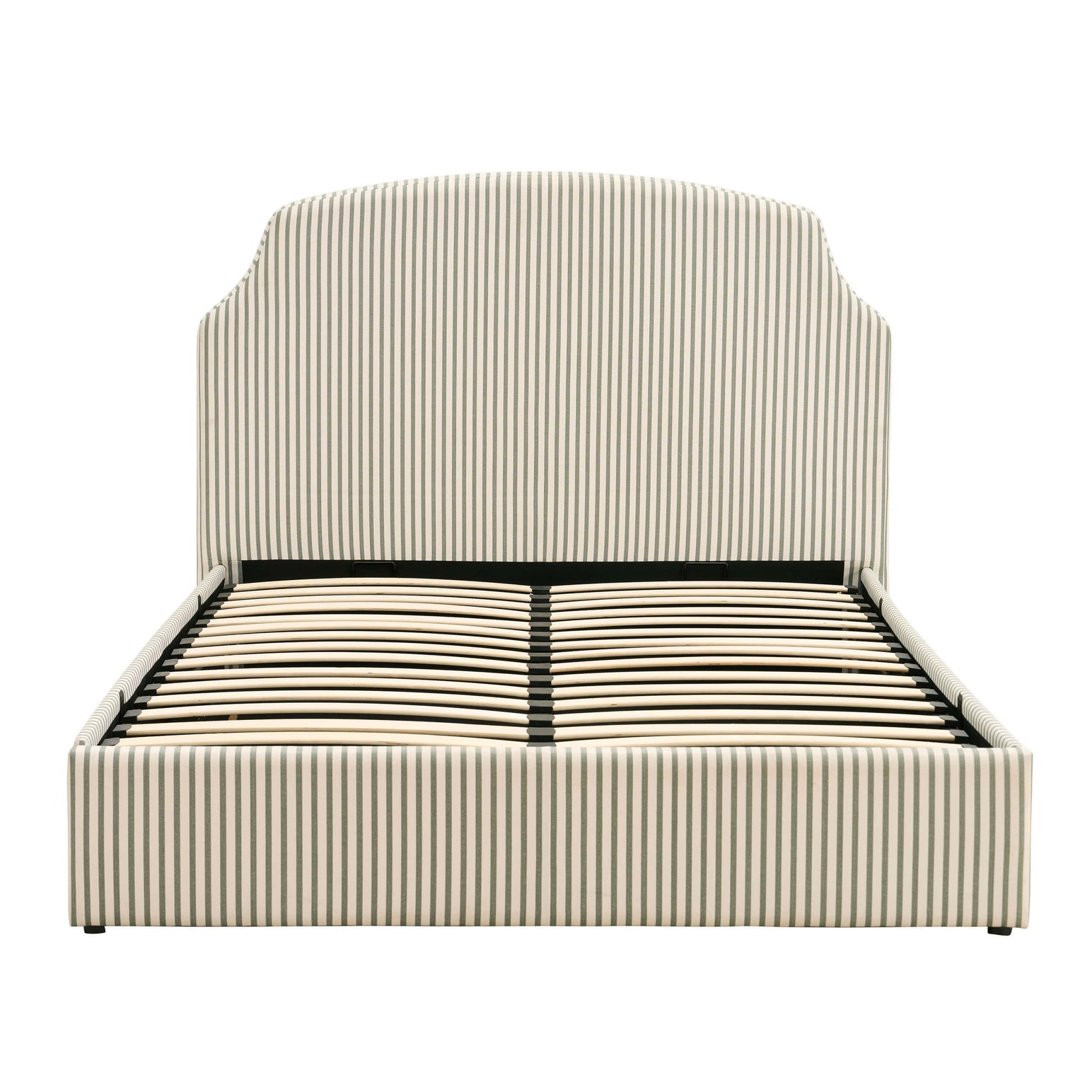 Surrey Ottoman Storage Bed - Sage Stripe - DUSK