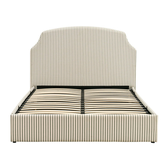 Surrey Ottoman Storage Bed - Sage Stripe - DUSK