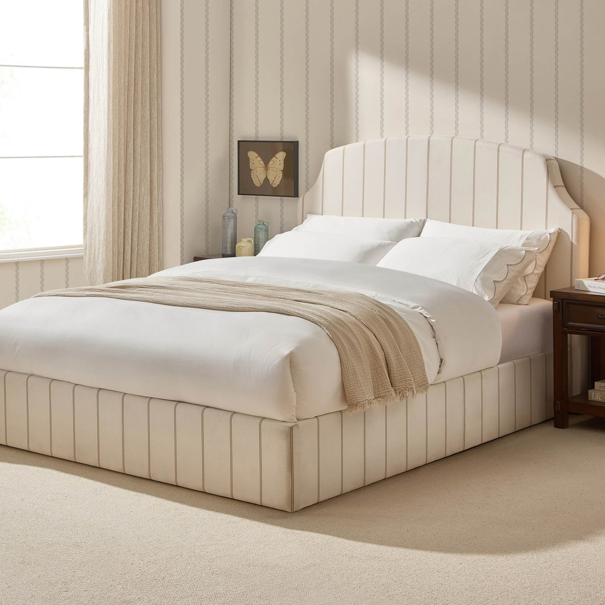Surrey Ottoman Storage Bed - Thin Stripe - DUSK