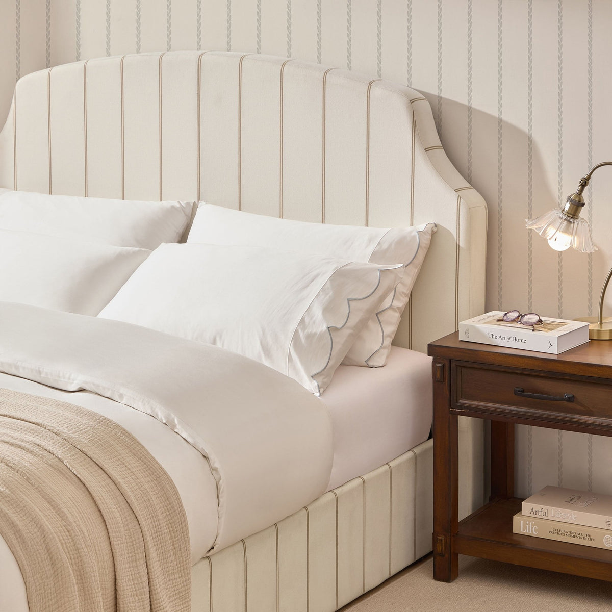 Surrey Ottoman Storage Bed - Thin Stripe - DUSK