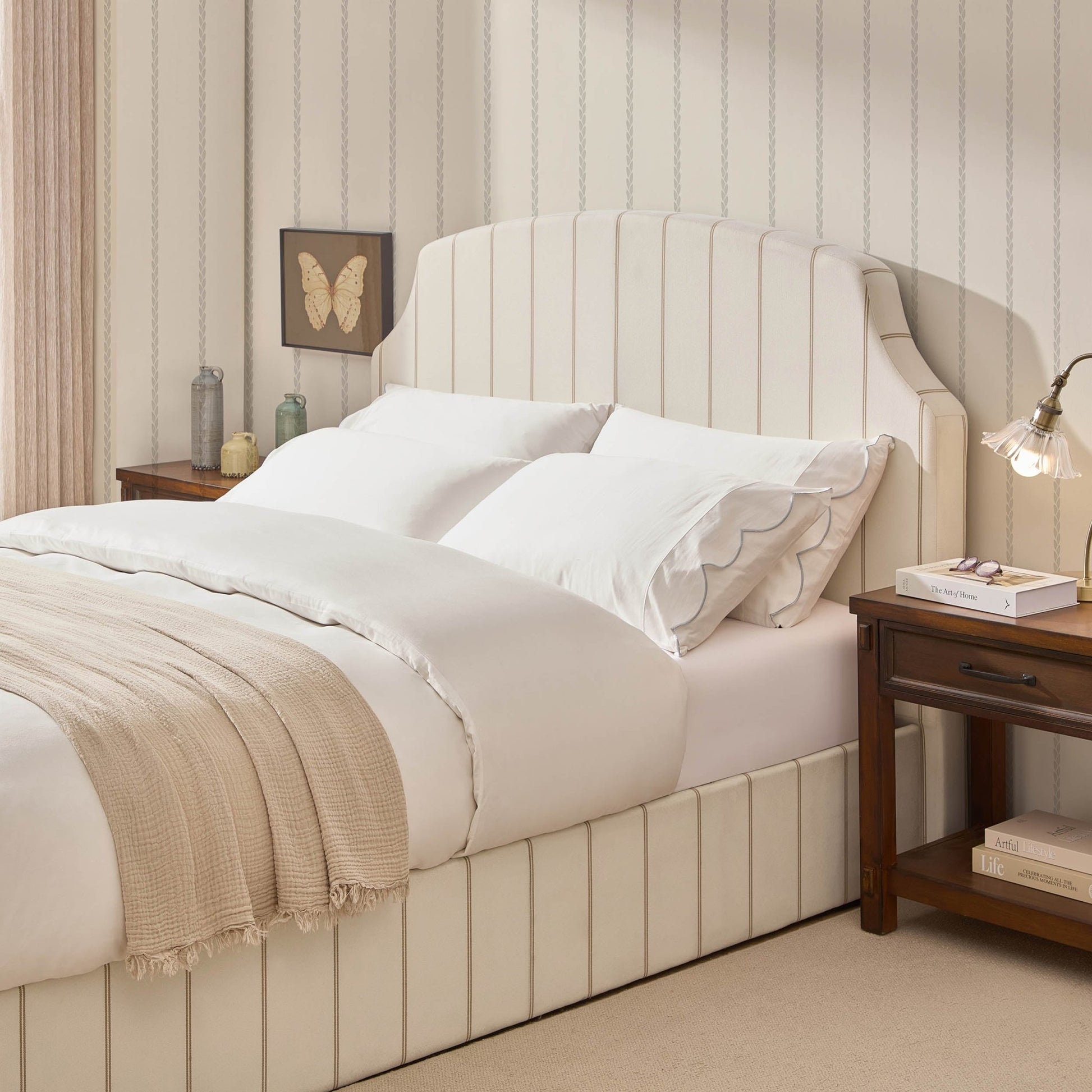 Surrey Ottoman Storage Bed - Thin Stripe - DUSK