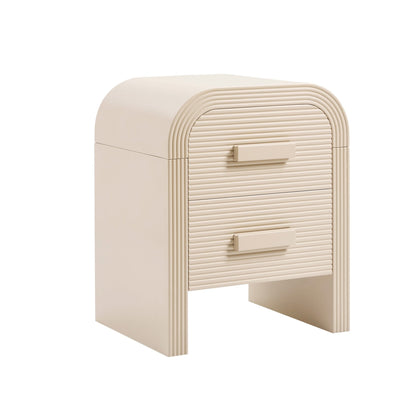 Susie 2 Drawer Bedside Table - Sand - DUSK