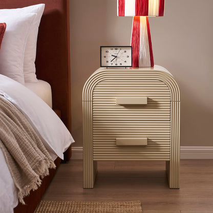 Susie 2 Drawer Bedside Table - Sand - DUSK