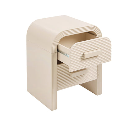 Susie 2 Drawer Bedside Table - Sand - DUSK
