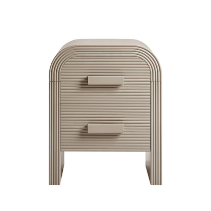 Susie 2 Drawer Bedside Table - Taupe - DUSK