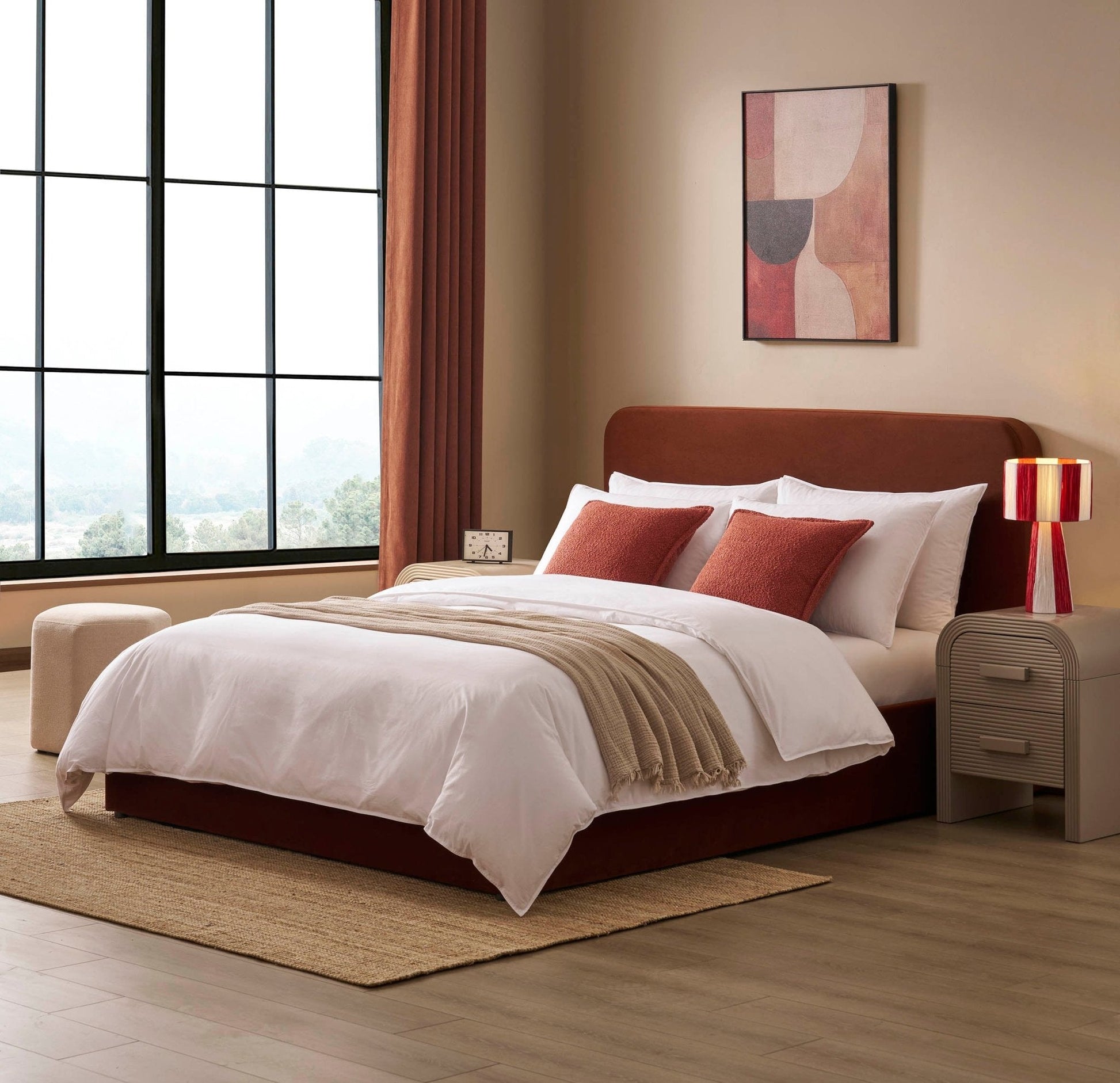Susie 2 Drawer Bedside Table - Taupe - DUSK