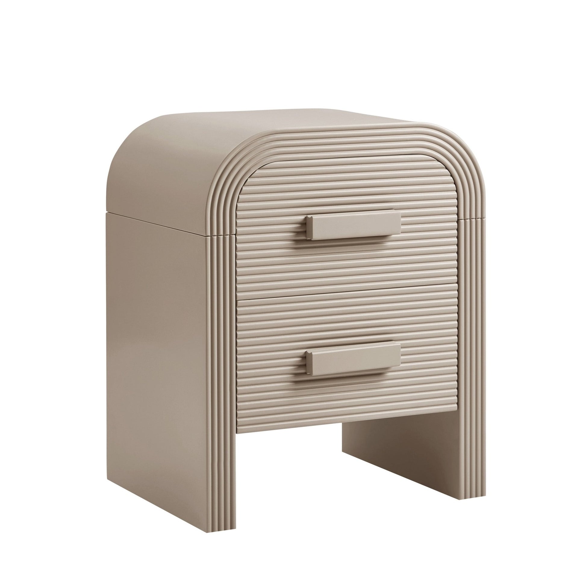 Susie 2 Drawer Bedside Table - Taupe - DUSK