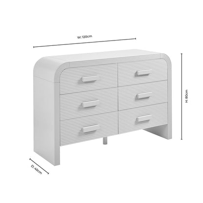Susie 6 Drawer Chest - Sand - DUSK