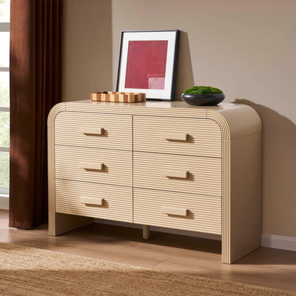Susie 6 Drawer Chest - Sand - DUSK