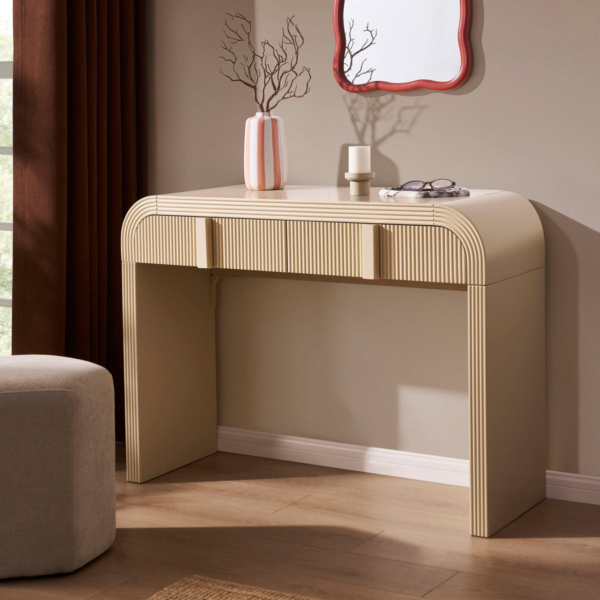 Susie Dressing Table with Drawers - Sand - DUSK