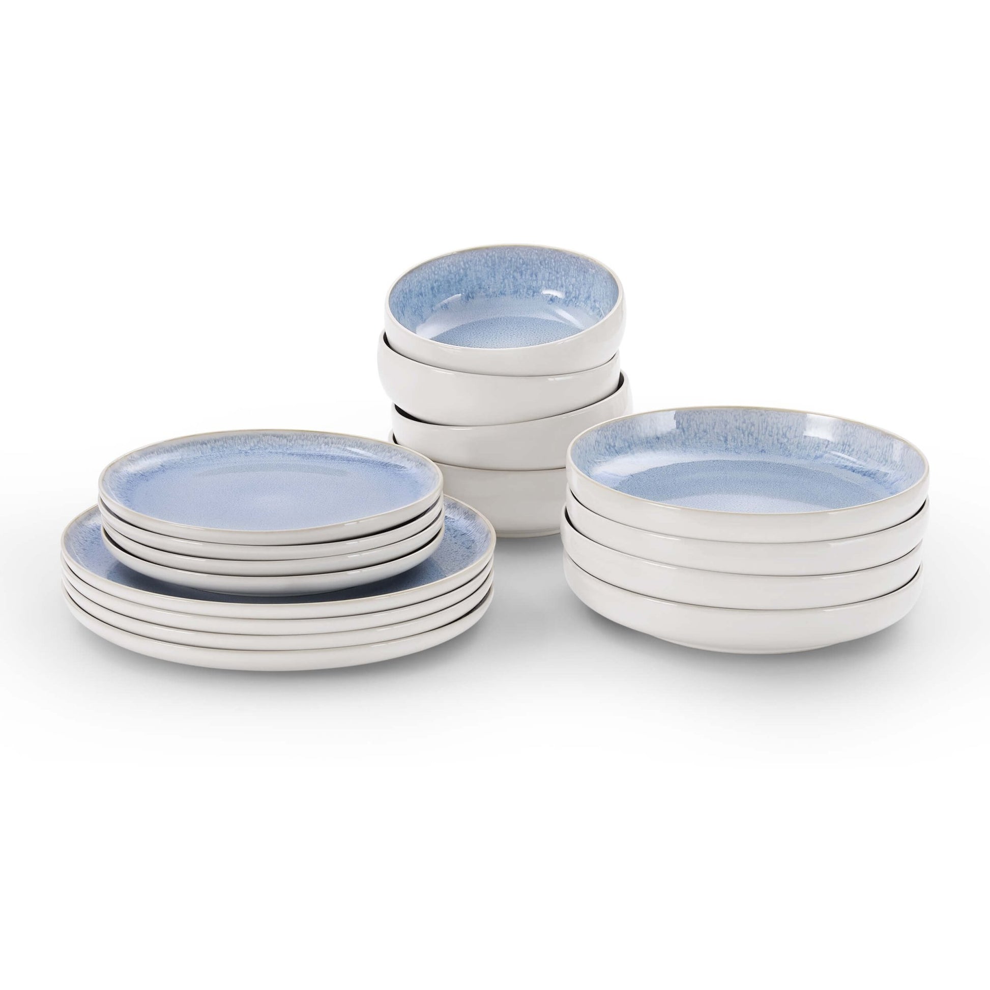 Sutton Ceramic 16 Piece Dinner Set - Light Blue - DUSK