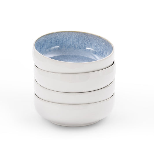 Sutton Stoneware Set of 4 Cereal Bowls - Light Blue - DUSK