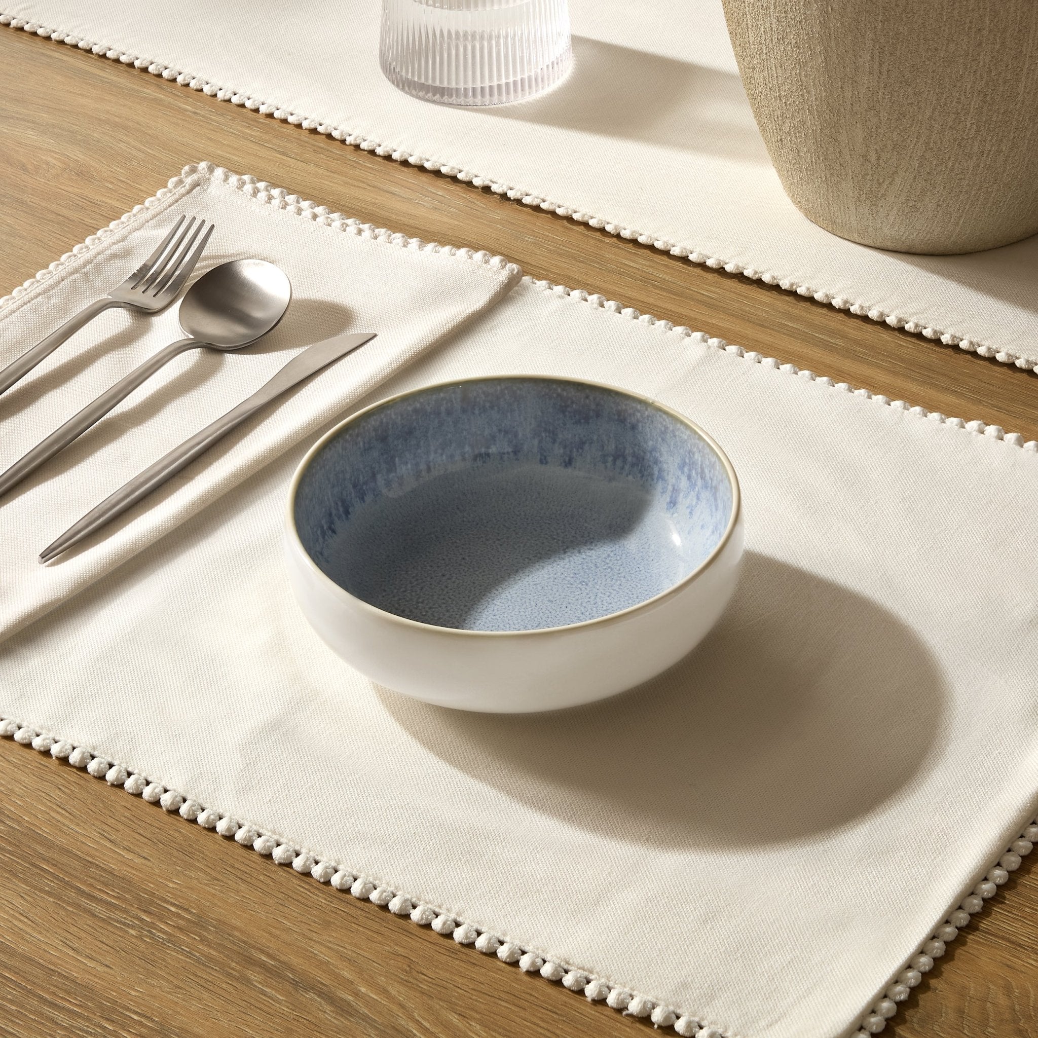 Sutton Stoneware Set of 4 Cereal Bowls - Light Blue - DUSK
