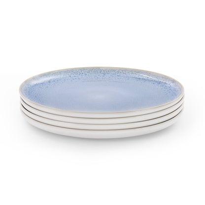 Sutton Stoneware Set of 4 Dinner Plates - Light Blue - DUSK