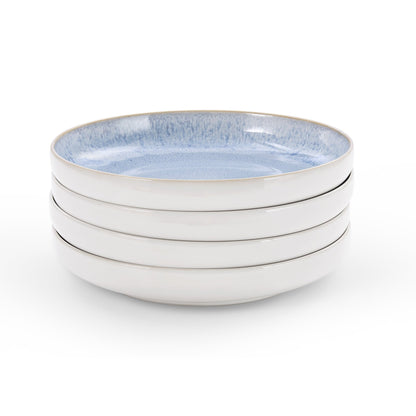 Sutton Stoneware Set of 4 Pasta Bowls - Light Blue - DUSK