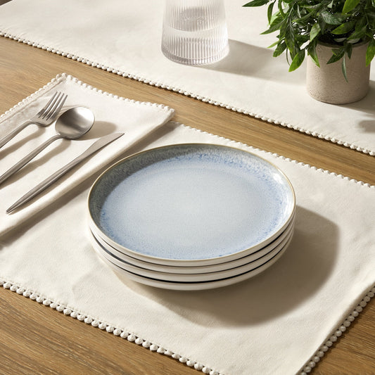 Sutton Stoneware Set of 4 Side Plates - Light Blue - DUSK