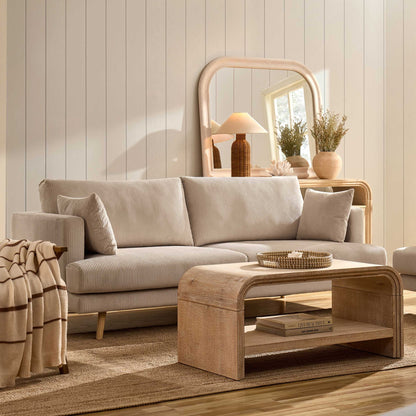 Sweden 3 Seater Sofa - Rib Ecru - DUSK