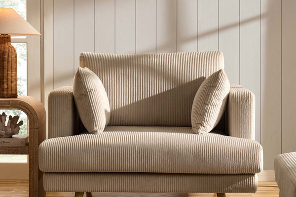 Sweden Loveseat - Rib Ecru - DUSK