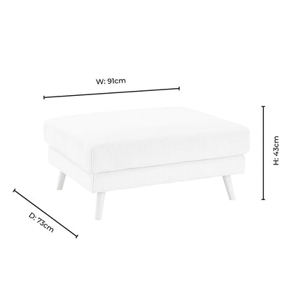 Sweden Pouffe - Rib Ecru - DUSK