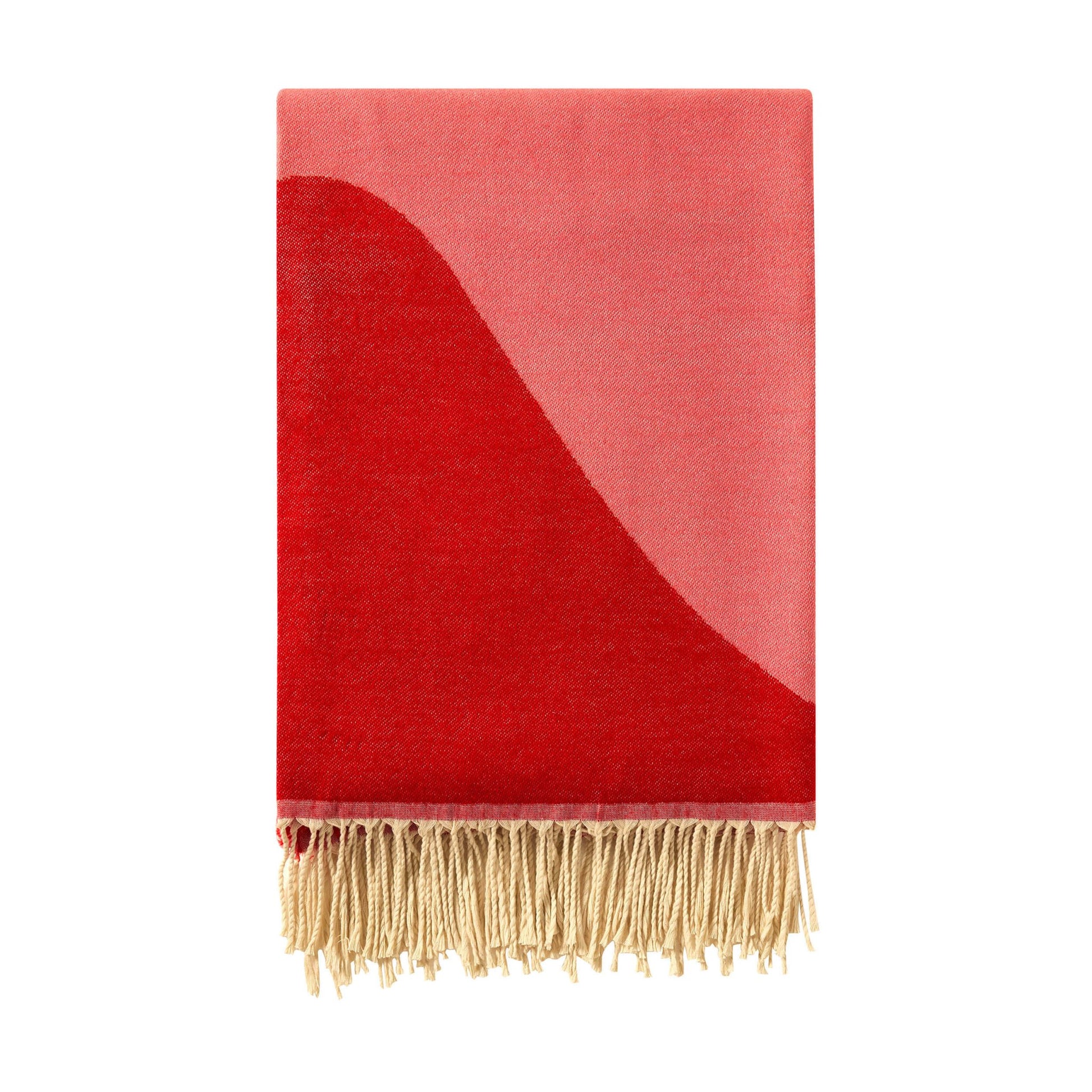Swirl Contrast Pattern Sofa Throw - Pink/Red - DUSK