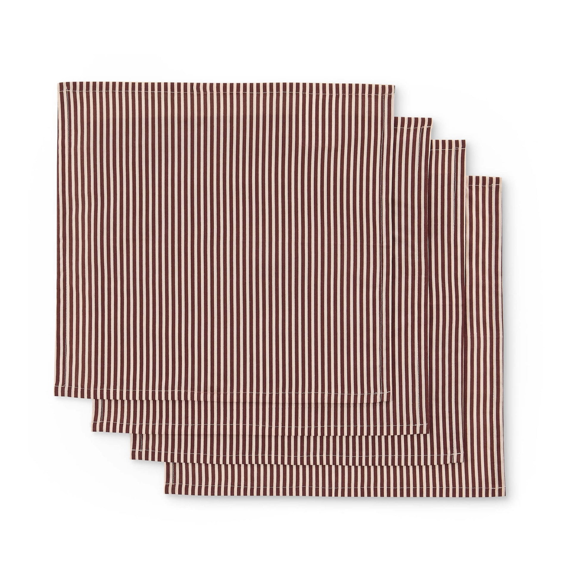 Tabitha Striped Set of 4 Napkins - Pink - DUSK