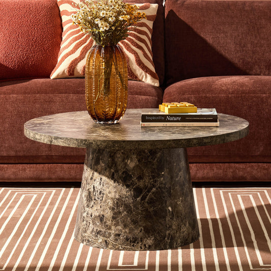 Talia Coffee Table - Dark Marble Effect - DUSK