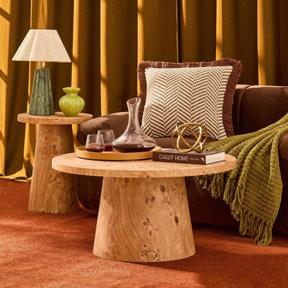 Talia Coffee Table - Light Burl Effect - DUSK