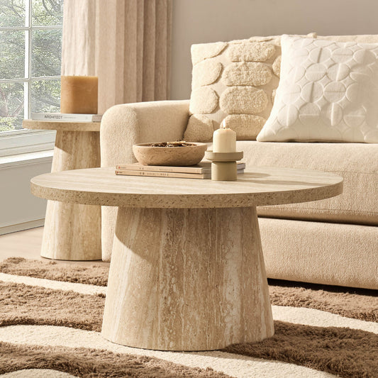 Talia Coffee Table - Stone Marble Effect - DUSK