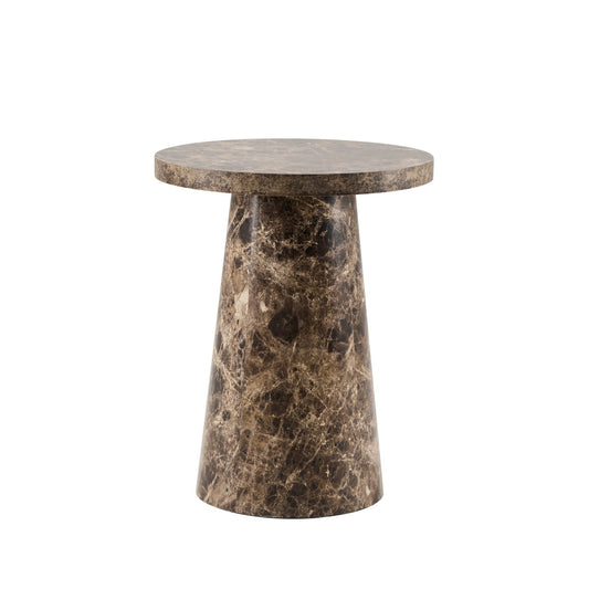 Talia Side Table - Dark Marble Effect - DUSK