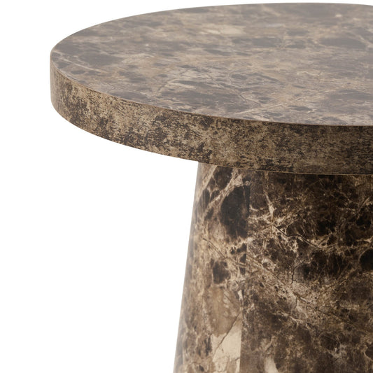 Talia Side Table - Dark Marble Effect - DUSK