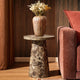 Talia Side Table - Dark Marble Effect - DUSK