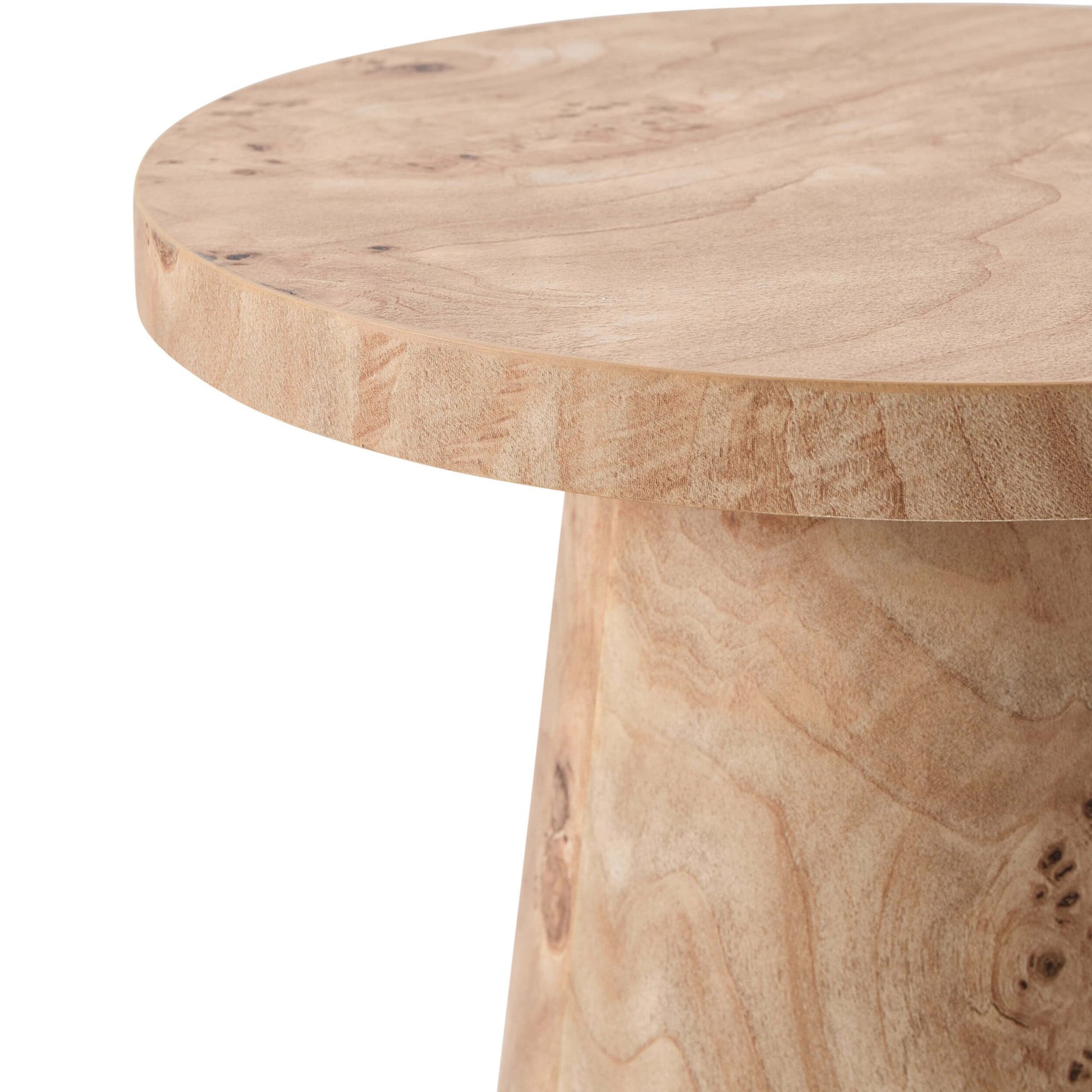 Talia Side Table - Light Burl Effect - DUSK