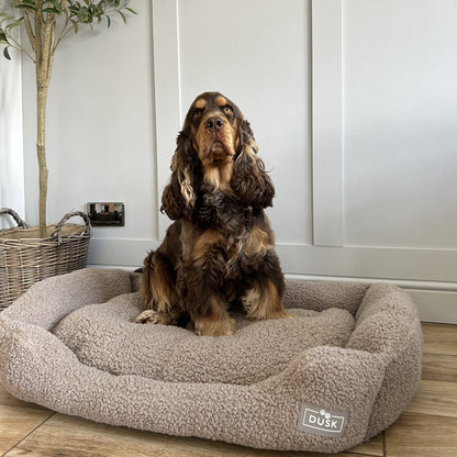 Teddy Basket Dog Bed - Taupe - DUSK